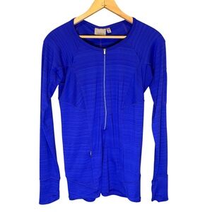 Athleta Womens 1/2 Zip Tracker Running Top Bright Blue Size‎ MT